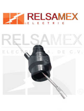 Adaptador de tierra Elastotecnica 15 kV 1/0 AWG 21 HA-FG pantalla de hilos conector barril varilla cobre silicón dieléctrico hecho en México LAPEM Sigla 03 distribución subterránea
