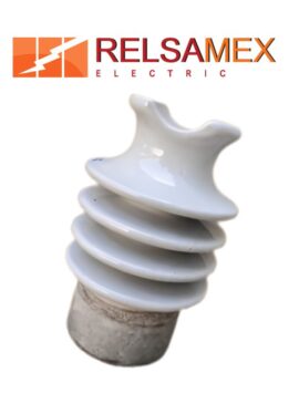 Aislador porcelana tipo poste ANKER 13PDPG1 13.8kV BIL 120kV distancia fuga 300mm flameo seco 70kV húmedo 40kV resistencia flexión 12.5kN base galvanizada GIC NMX-H-004 distribución aérea