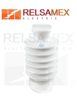 Aislador porcelana tipo poste ANKER 22PDPG1 23kV BIL 180kV flameo seco 110kV húmedo 85kV distancia fuga 516mm resistencia flexión 12.5kN base galvanizada GIC perno M16 distribución aérea