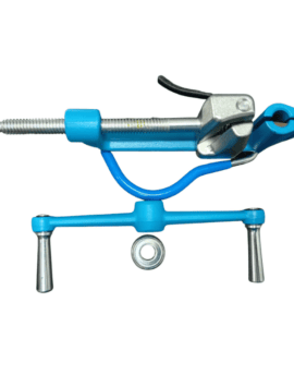 Flejadora para poste tensionadora sinfín modelo BX Bandinox acero galvanizado corte fleje inoxidable distribución aérea postes eléctricos